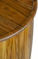 A & B Home Brown Drum-Shaped Natural Wood Side Table-1