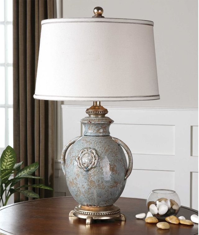 Uttermost® Cancello Blue Table Lamp-1