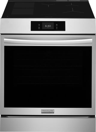 Frigidaire Gallery® 30" Smudge-Proof® Stainless Steel Slide-In Induction Range with Stone-Baked Pizza