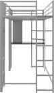 dhp furniture® Abode Silver Twin Metal Loft Bed-2