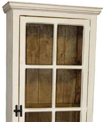 Million Dollar Rustic White Single Door Cabinet-1