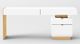 VIG Furniture Modrest Trahan Brushed Gold/Gloss White Office Desk-0