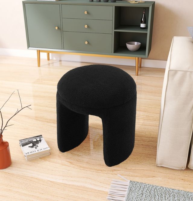 Meridian Furniture Bowen Black Ottoman-2