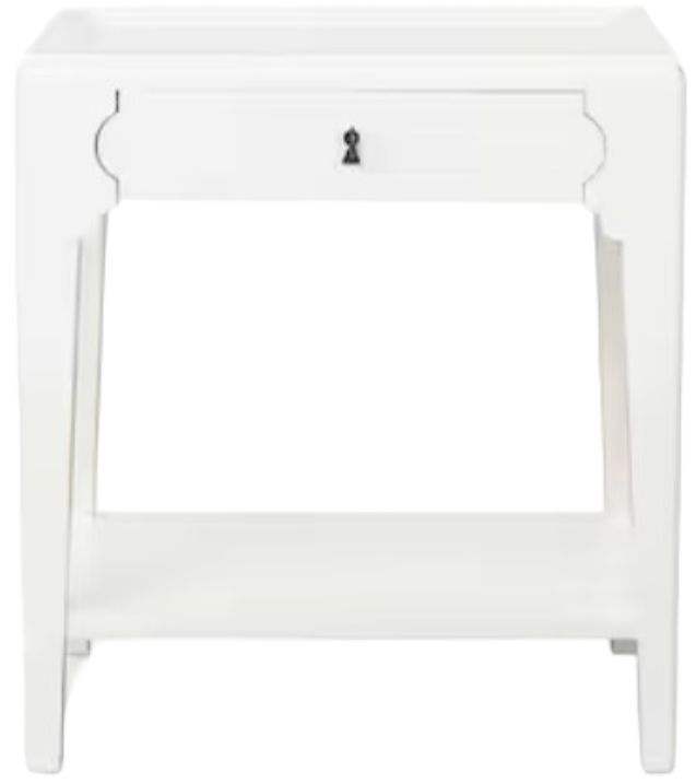 Bassett® Furniture Mayfair Porcelain White Bedside Table -1