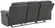 Signature Design by Ashley® Side-Swipe Charcoal Manual Reclining Sofa with Drop Down Table-5