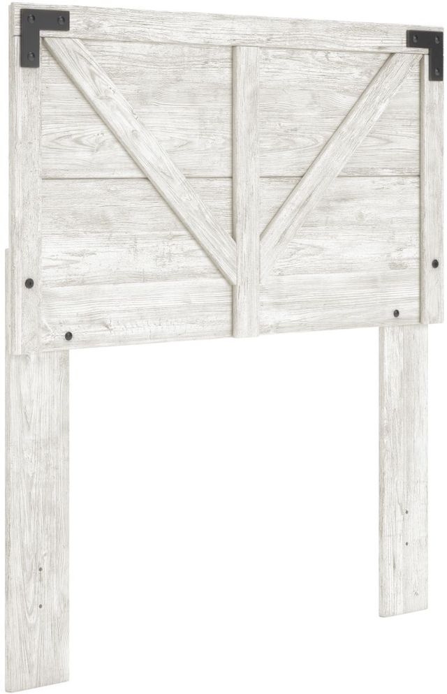 Signature Design by Ashley® Shawburn Whitewash Twin Crossbuck Panel Headboard-0