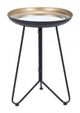 Zuo® Modern Foley Gold Accent Table with Black Metal Base-3