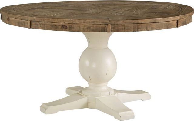 Signature Design by Ashley® Grindleburg Grayish Brown Dining Table with Textured White Base-0
