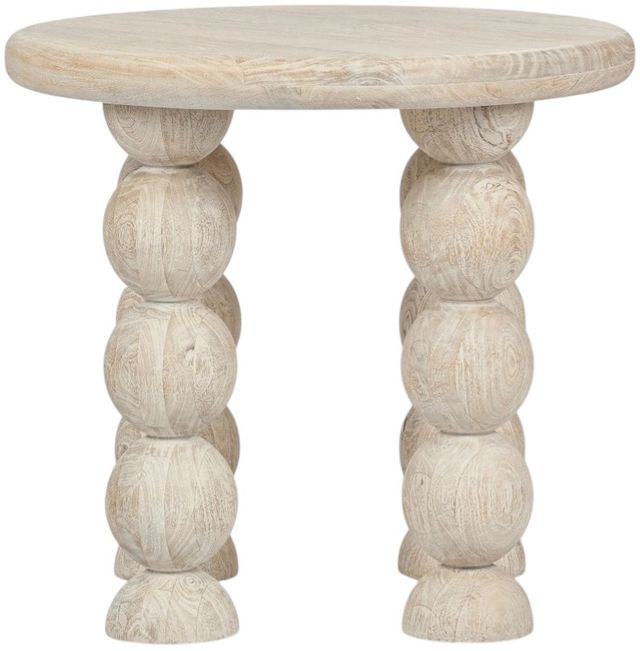 Classic Home Adir Cream Round End Table-2