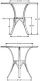Amisco Customizable Kai Solid Ash Counter Height Table with 42" Tabletop-1