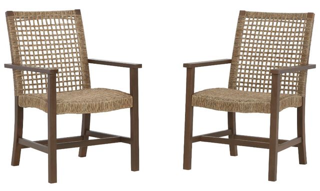 Signature Design by Ashley® Germalia 5-Piece Brown Outdoor Dining Set-2