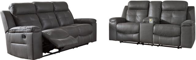 Signature Design by Ashley® Jesolo 2-Piece Dark Gray Living Room Seating Set-0