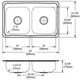 Elkay Celebrity® Brushed Satin 33'' 3-Hole Equal Double Bowl Drop-in Sink-2