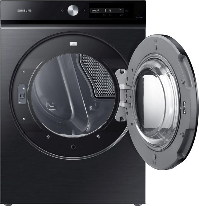 Samsung Bespoke 6700 Series 7.5 Cu. Ft. Brushed Black Front Load Electric Dryer-1