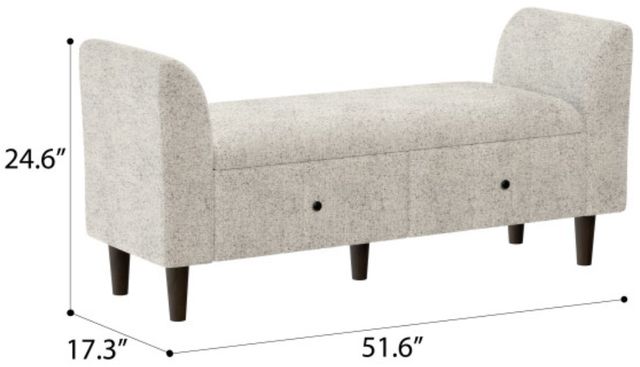 Emerald Home Emily Sesame Storage Ottoman-2