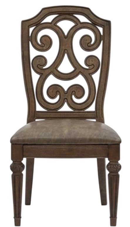 Magnussen Home® Durango Willadeene Brown Dining Side Chair with Upholstered Seat-2