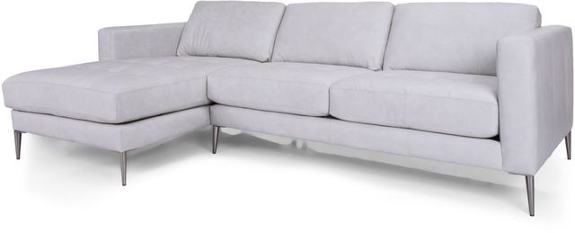 Decor-Rest® Furniture LTD 3795 White 2 Piece Left-Arm Facing Sectional and Chaise-0