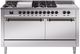 Ilve® Nostalgie II Series 60" Stainless Steel Pro Style Dual Fuel Range-0