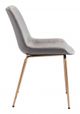 Zuo® Tony Gray/Gold Dining Chair-2