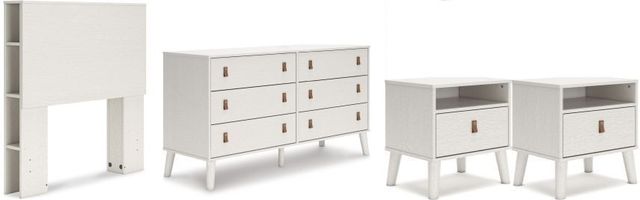 Signature Design by Ashley® Aprilyn 4-Piece White Twin Bookcase Headboard Set-0