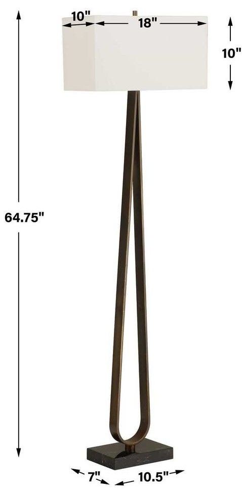 Uttermost® Galloway Black/Bronze Floor Lamp-2