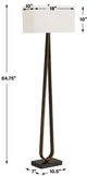 Uttermost® Galloway Black/Bronze Floor Lamp-2
