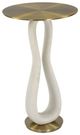 Uttermost® Sonia Brass Accent Table with White Base-0