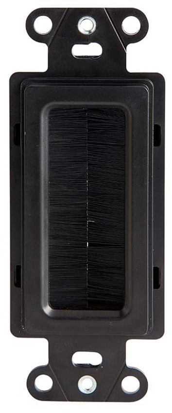 Sanus® Black Cable Management Brush Wall Plate-2