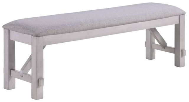 New Classic® Home Furnishings Maisie Light Gray/White Bench-0