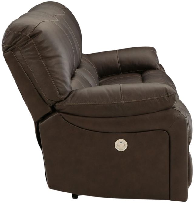 Signature Design by Ashley® Leesworth Dark Brown Power Sofa-2