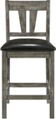 Elements International Nathan 2-Piece Grey Oak Counter Side Chairs-2