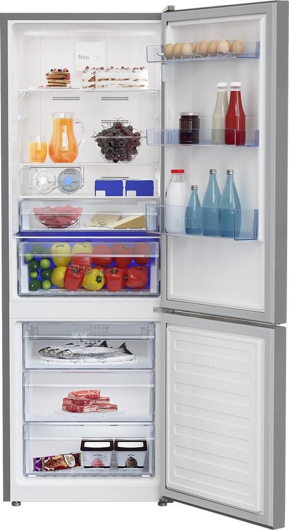 Beko 24" 11.4 Cu. Ft. Fingerprint Free Stainless Steel Counter Depth Bottom Freezer Refrigerator-2