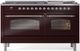 Ilve® Nostalgie II Series 60" Burgundy Pro Style Dual Fuel Range-0