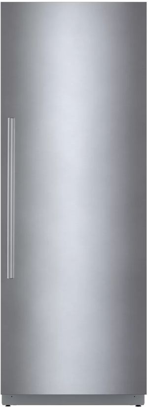 Front view of the Bosch Benchmark® Series 30 in. 16.8 Cu. Ft. Custom Panel Built In Counter Depth Column Refrigerator