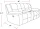 Parker House® Buster Cabot Stone Manual Dual Reclining Loveseat with Console-2