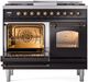 Ilve® Nostalgie II Series 40" Glossy Black Pro Style Dual Fuel Range-2