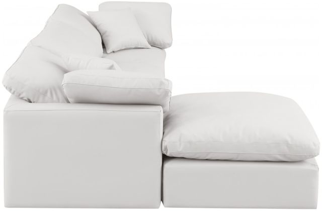 Meridian Furniture Indulge 4-Piece Cream Leather Modular Sectional-2