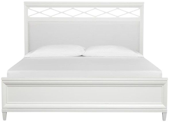 Magnussen Home® Springhouse Whisper White Queen Panel Bed with Upholstered Headboard-2