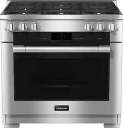 Miele 36" Natural Gas Clean Touch Steel Pro Style Dual Fuel Range