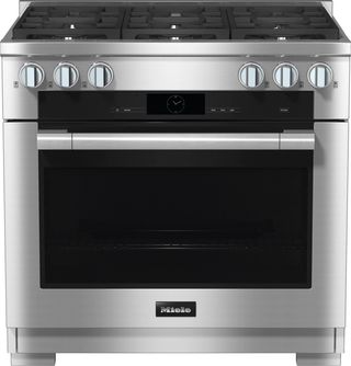 Miele 36" Natural Gas Clean Touch Steel Pro Style Dual Fuel Range