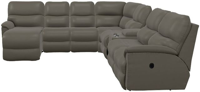 La-Z-Boy® Trouper 7-Piece Tar Reclining Sectional-1