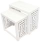 A & B Home 2-Piece White Nest Stool Set-1