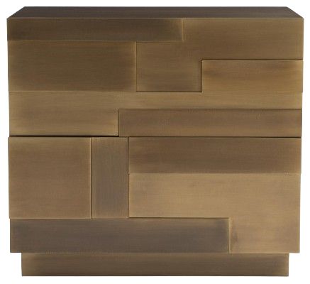 Bernhardt Acora Bernhardt Interiors Aged Brass Nightstand-1