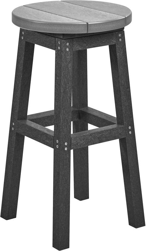 C R Plastics Generation Line Slate/Light Grey Counter Stool-0