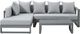Enclover Oasis 3-Piece Dark Grey/Sunproof® VENAO Sectional Set With Left-Handed Chaise Lounge-0