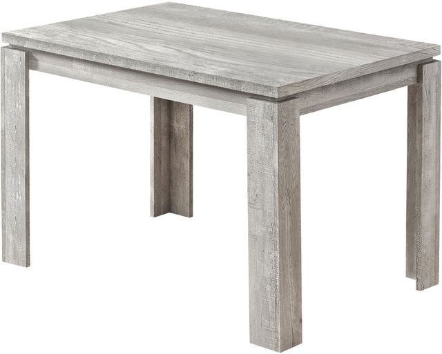 Monarch Specialties Inc. Grey Reclaimed Wood Dining Table-0