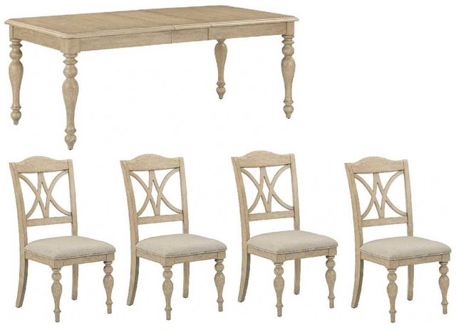 Liberty Furniture Summer House 5-Piece Sand Dune Rectangular Dining Table Set-0