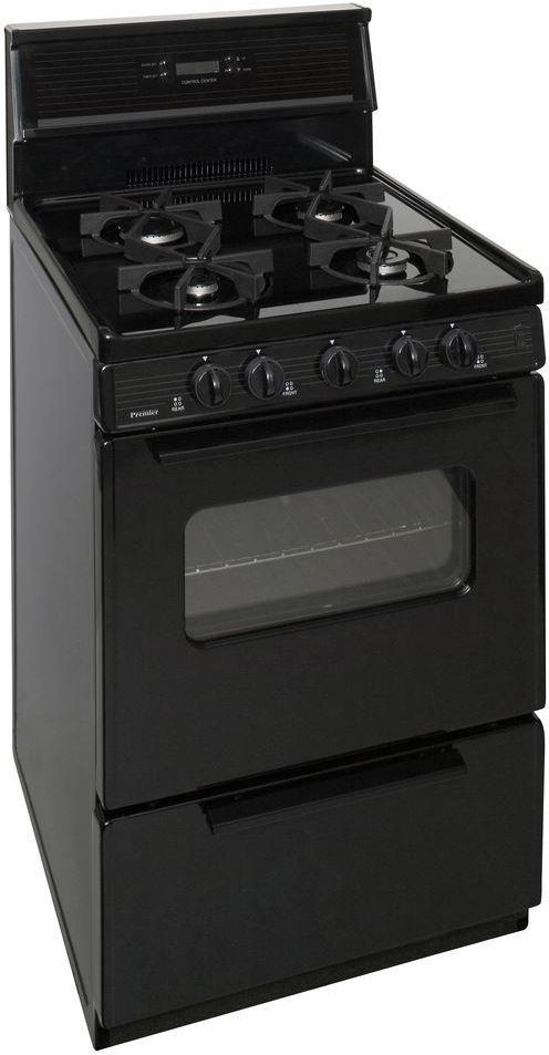 Premier 24" Black Freestanding Gas Range-2