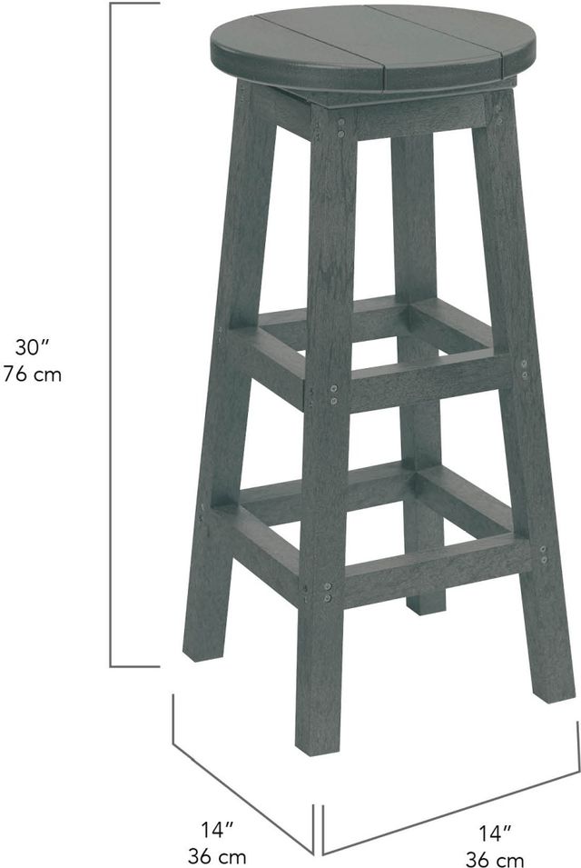 C.R. Plastic Generation Line Turquoise 30" Bar Stool-1