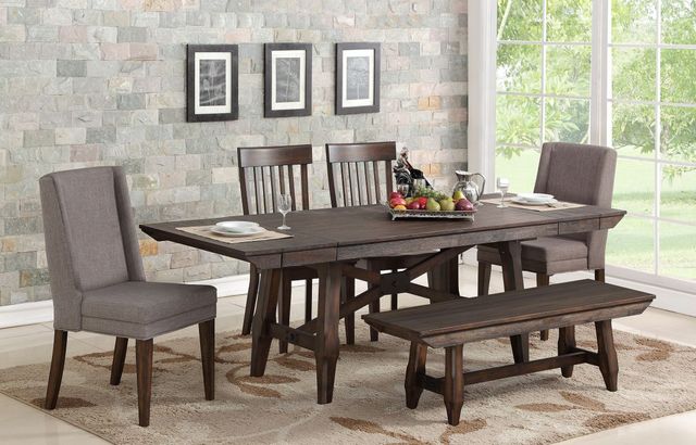 Winners Only® New Haven Brown Trestle Dining Table-1
